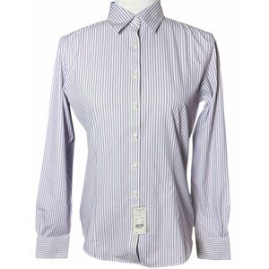 Brooks Brothers Fitted Miracle Shirt Purple White Striped Size 4 NWT Long Sleeve